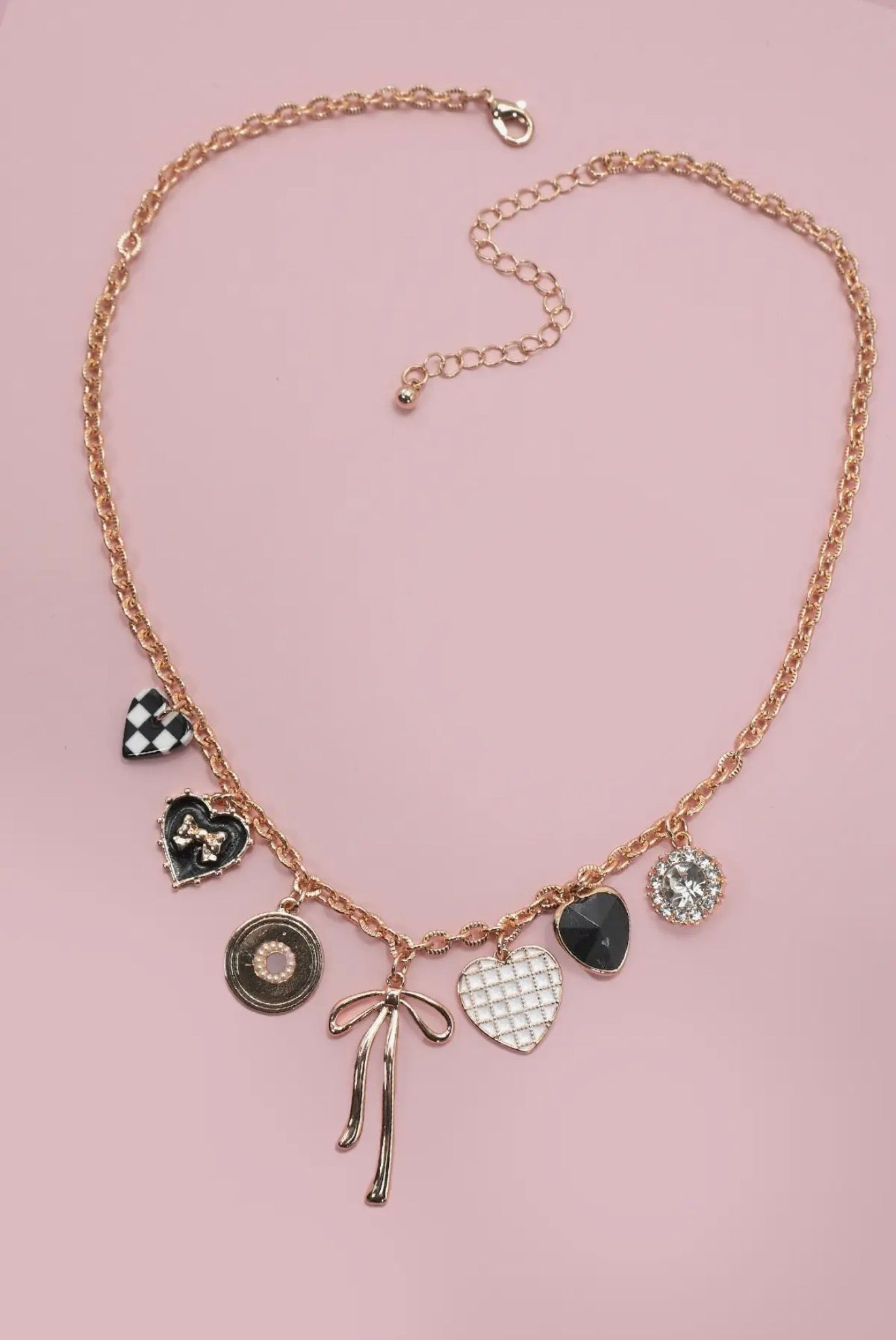 bow charm necklace