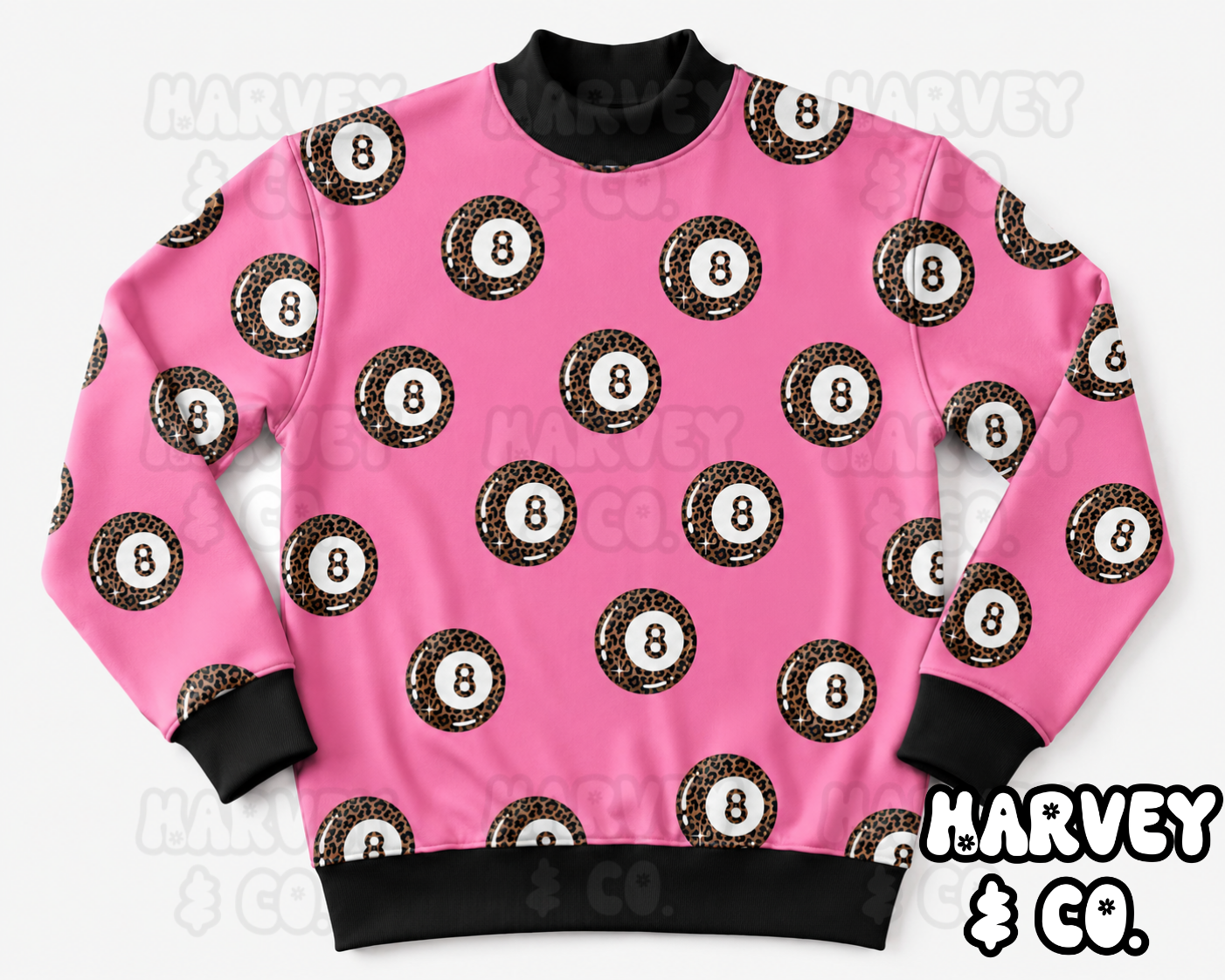 Cheetah 8 Ball Mockneck Sweatshirt