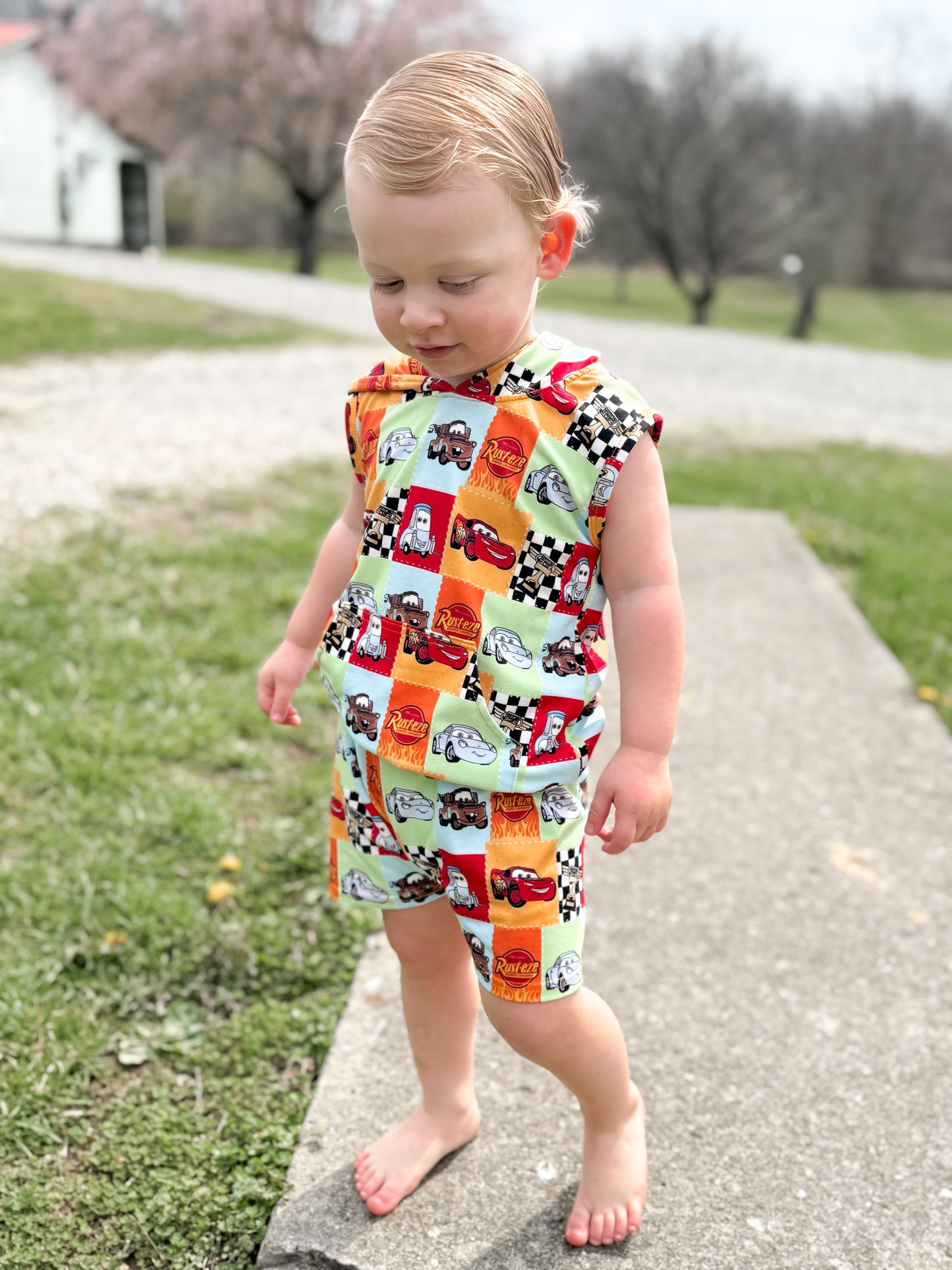 little racer tank hoodie set