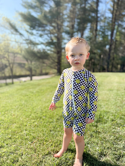 smiley splash unisex swim romper