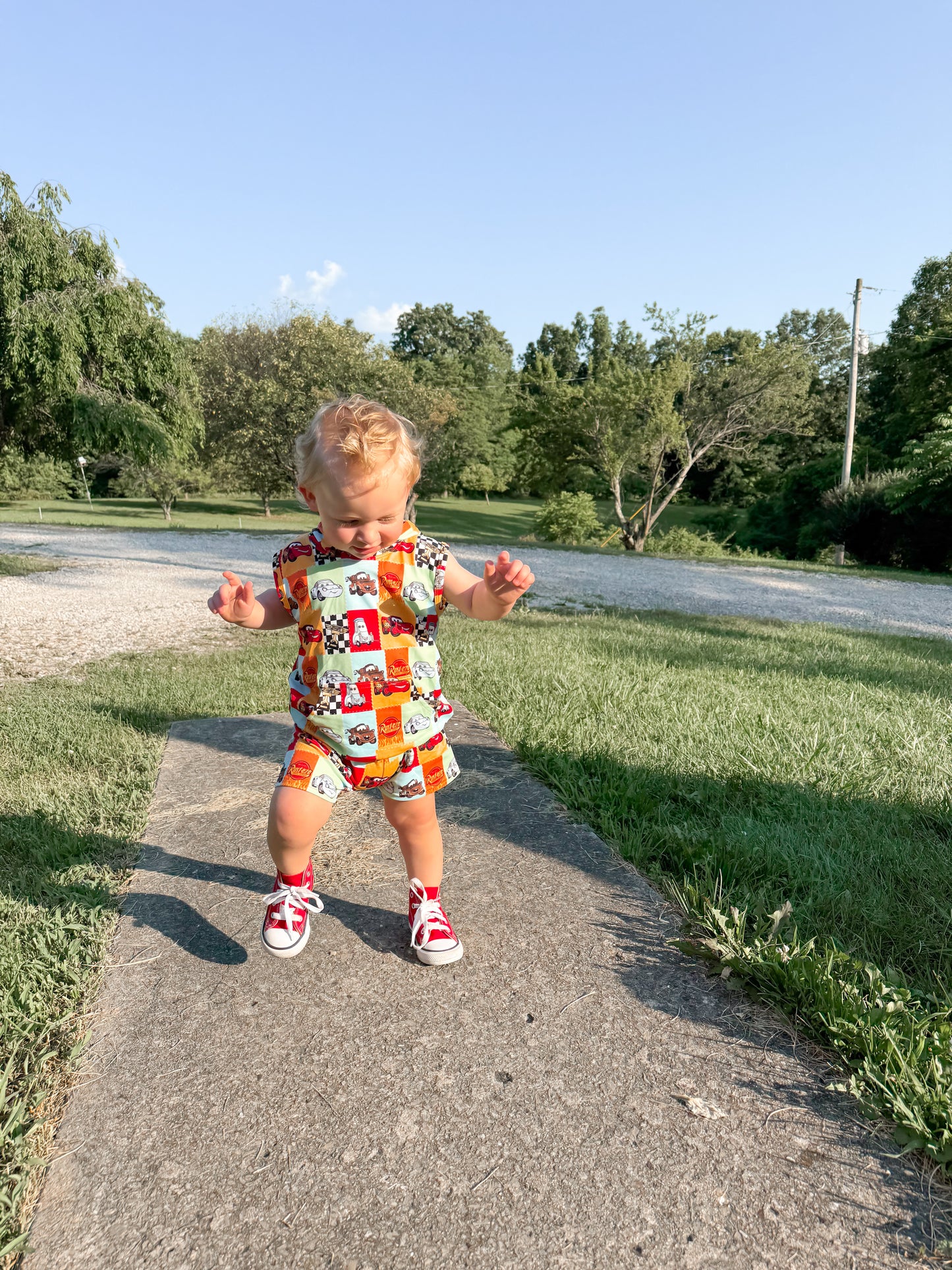 little racer tank hoodie set