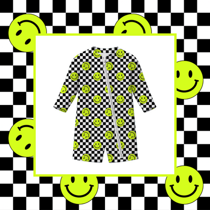 smiley splash unisex swim romper