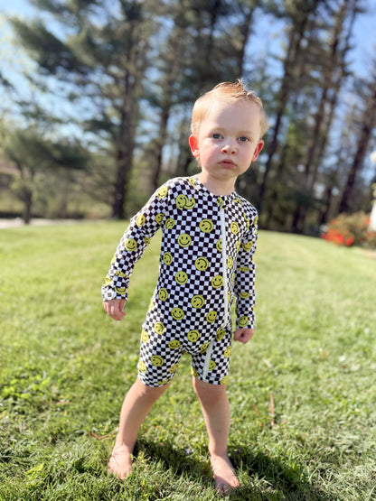 smiley splash unisex swim romper