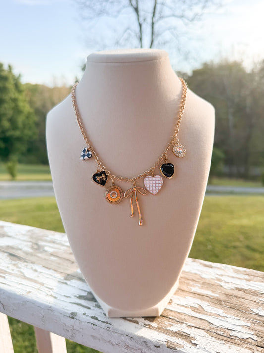 bow charm necklace