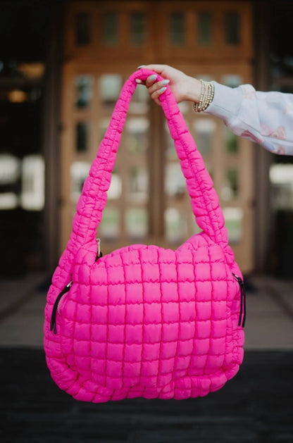 pink sugar puffer bag