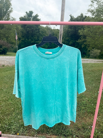turquoise weekend wander tee