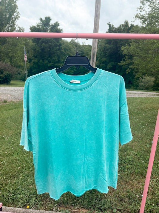 turquoise weekend wander tee