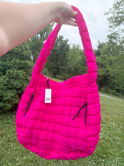 pink sugar puffer bag